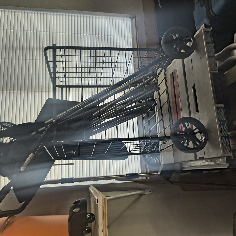 Black Metal Shopping Cart